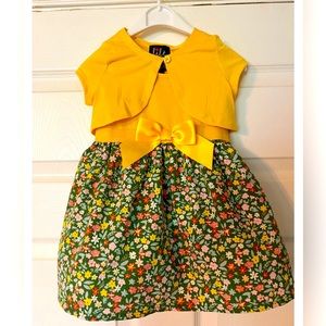 Marigold yellow & flower dress 💐💛💚